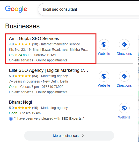 local SEO consultant