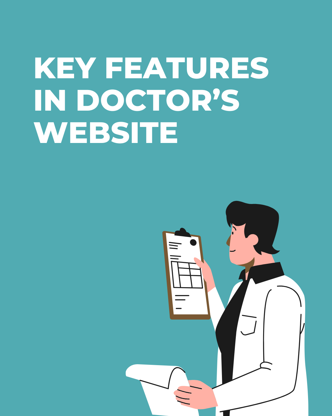 Key features in doctor’s website
